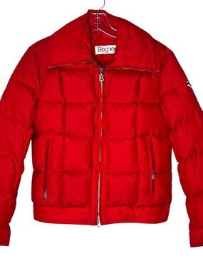 Bogner Kids Quilted Down Puffer Coat Red Winter Snow Jacket Youth Size 8 US